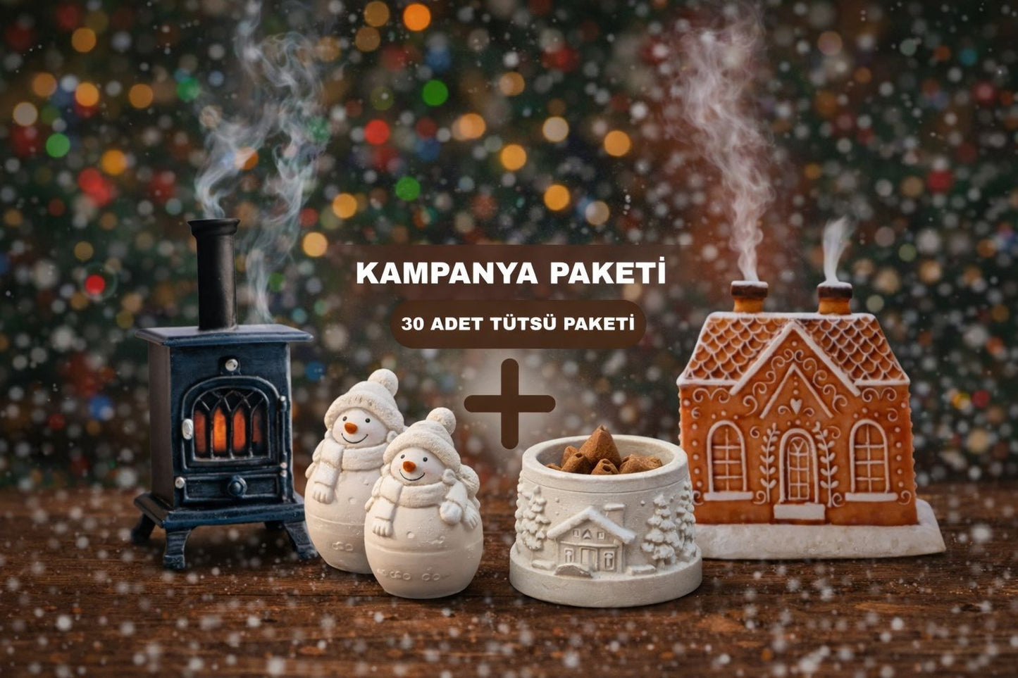 Soba Ve Kurabiye Ev Tütsülük ( 30'lu Tütsü Paketi , Tütsü Koyma Kabı ve Kardan Adam HEDİYE )