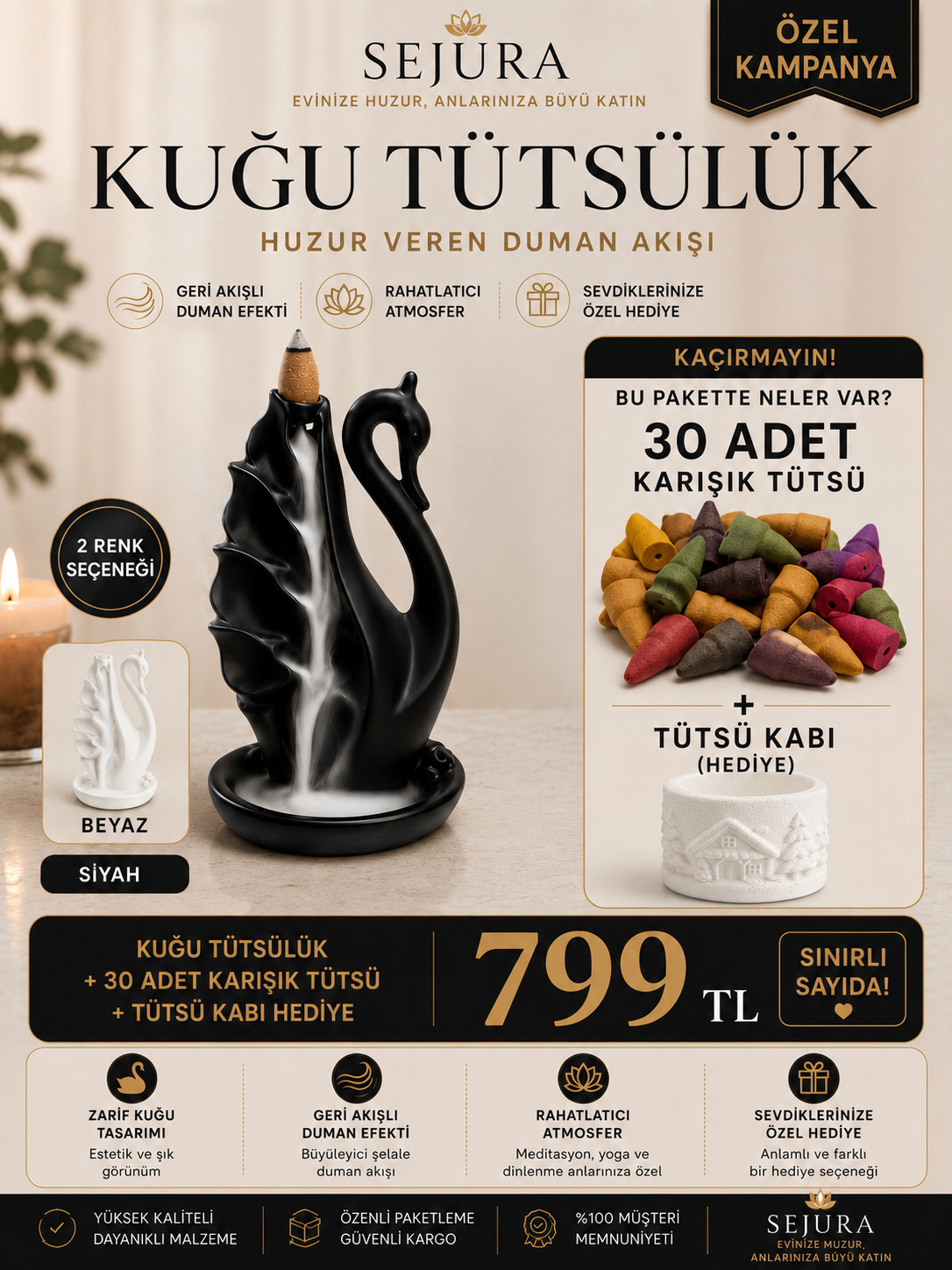 Sejura™ 2026 Kuğu tütsülük Kampanya paketi