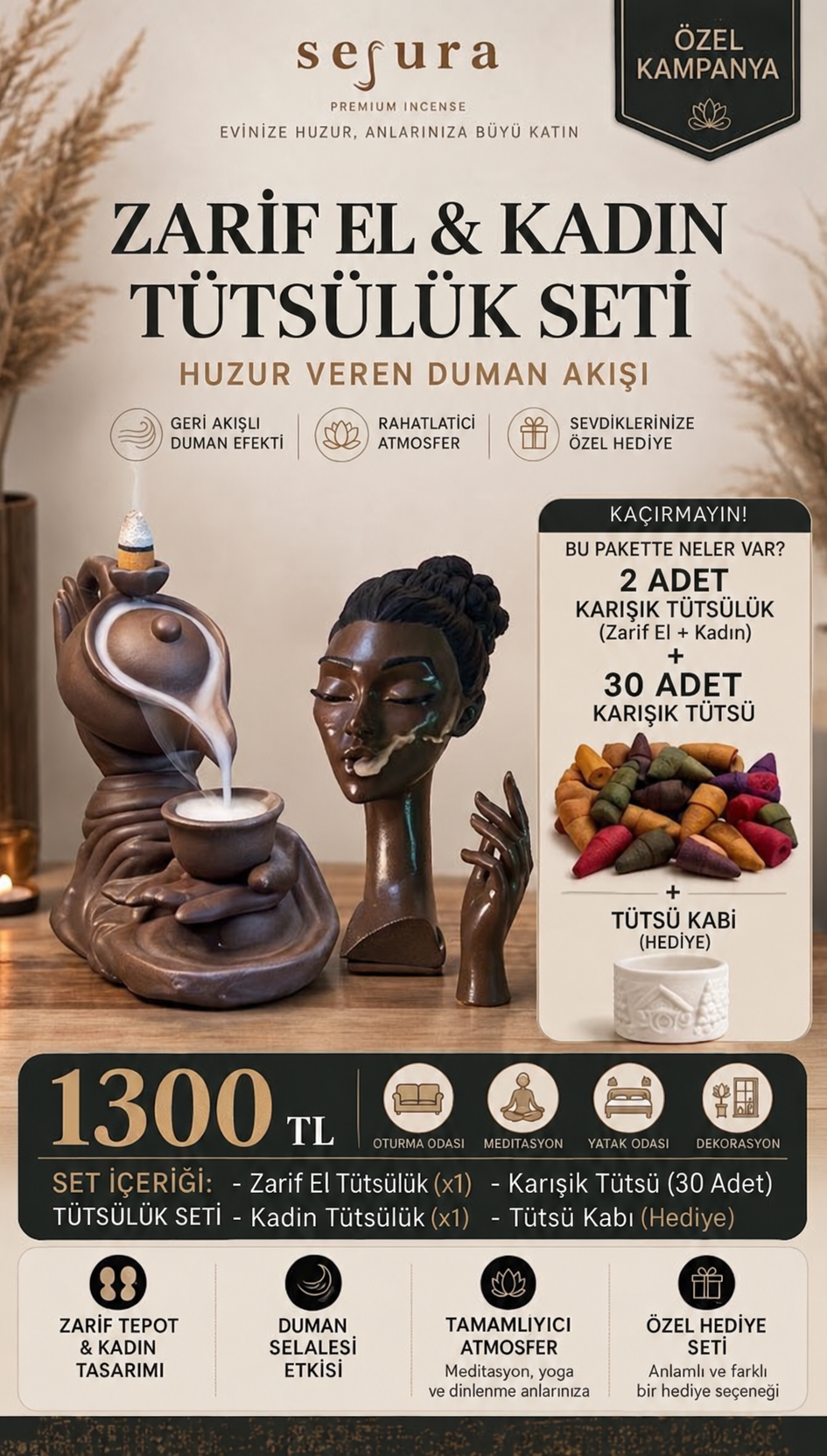 Sejura™ 2026 Zarif El & Kadın Tütsülük Kampanya Paketi