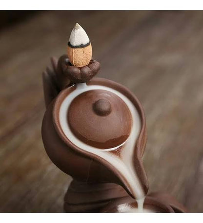 Sejura™ Siyah Zarif El Geri Akış Tütsülük