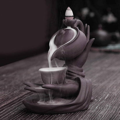 Sejura™ Siyah Zarif El Geri Akış Tütsülük