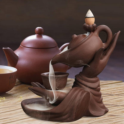 Sejura™ Siyah Zarif El Geri Akış Tütsülük